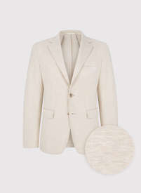 Beżowa dzianinowa marynarka męska