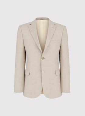 Beżowa marynarka garniturowa