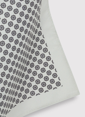 Poszetka męska w szary drobny wzór