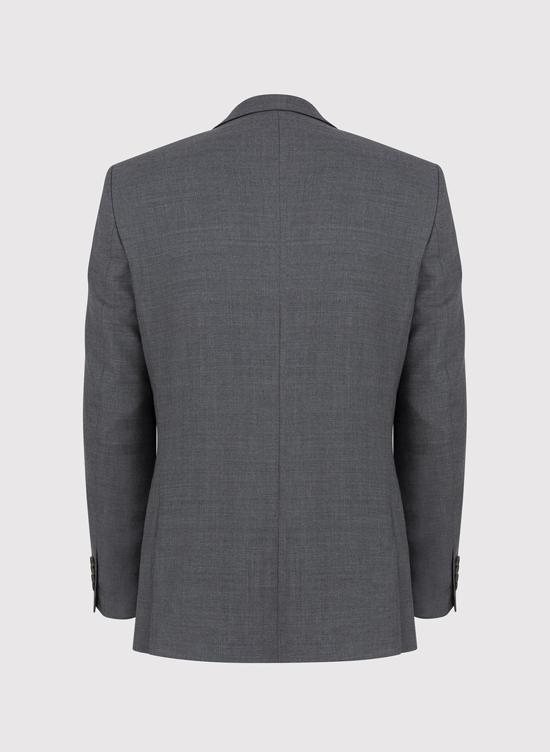 Szary wełniany garnitur