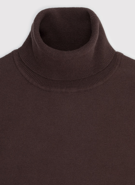 Brązowy gładki golf męski