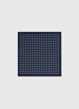 Granatowa poszetka w kwiatki