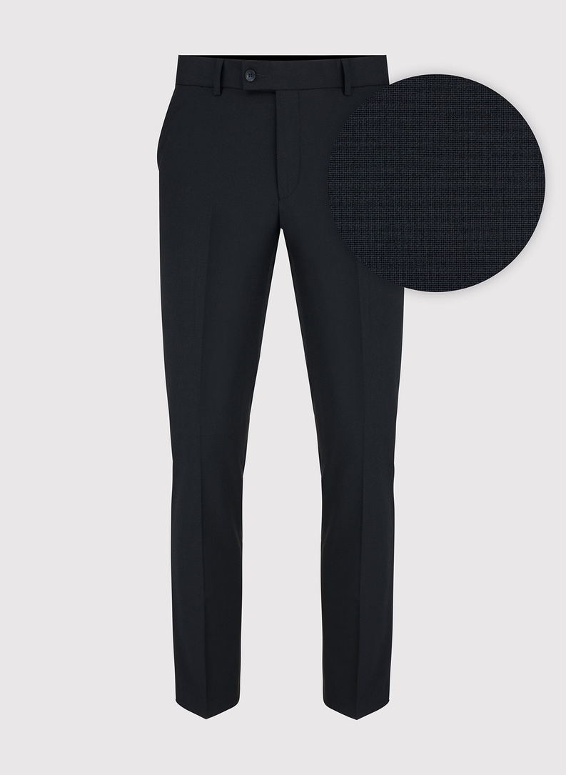 Gładki czarny garnitur męski