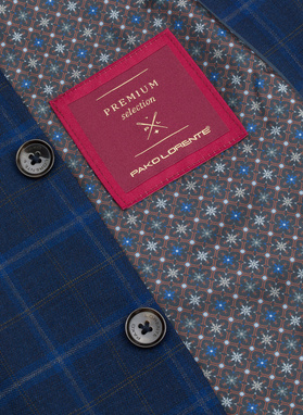 Kraciasta marynarka garniturowa z wełną