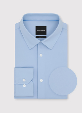 Niebieska dzianinowa koszula męska