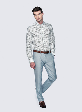 Błękitne spodnie męskie