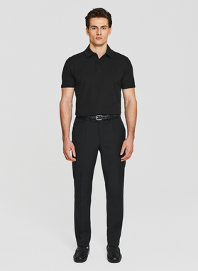 Czarny t-shirt polo