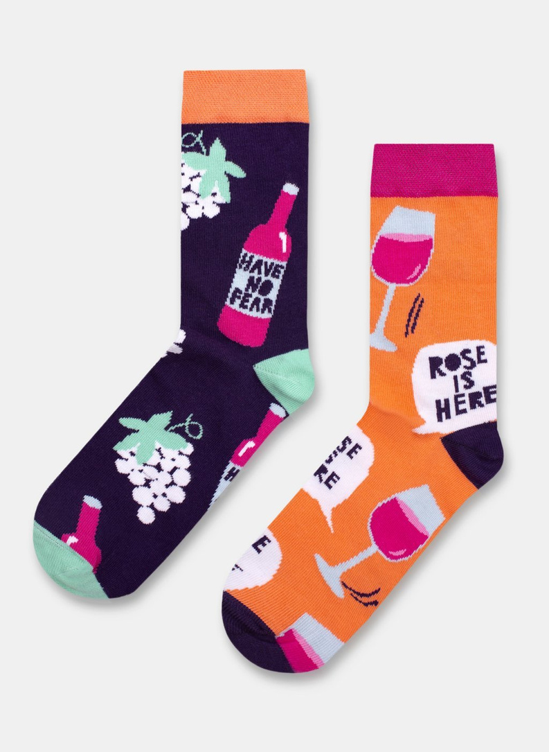 Skarpetki z nadrukiem wina DDTK9-SX-205-F