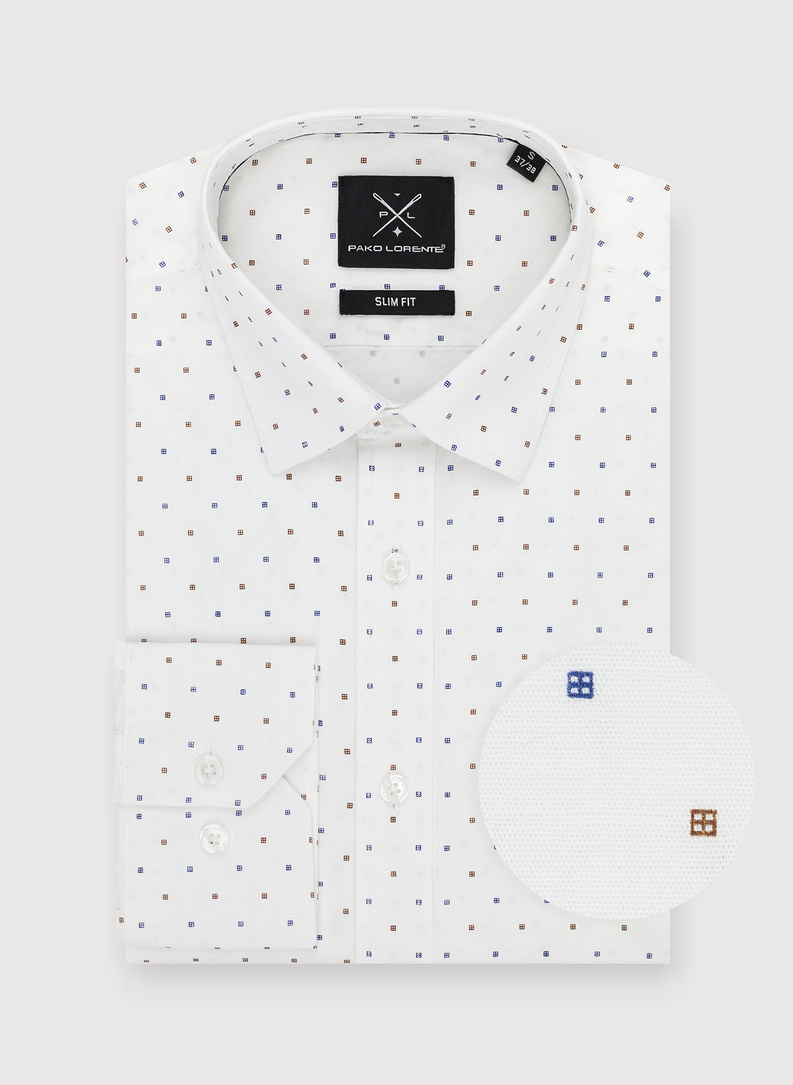 Elegancka koszula męska w delikatny wzorek 