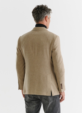 Casualowa marynarka męska w kolorze beżowym