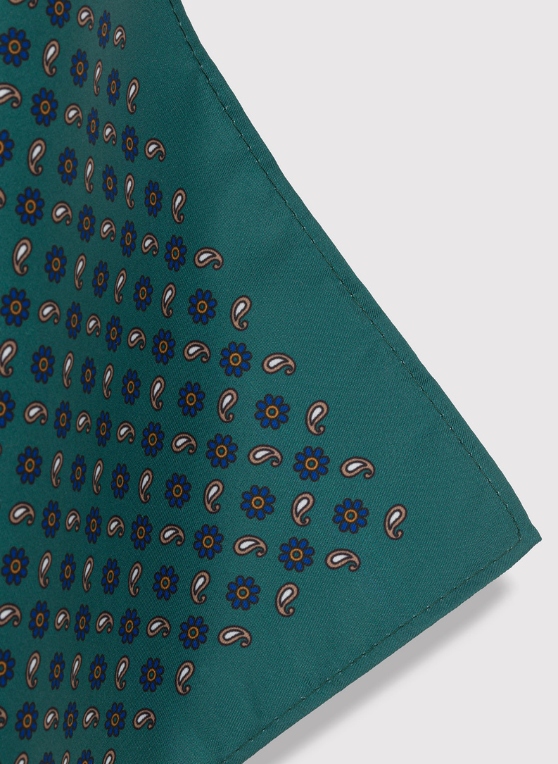 Zielona poszetka w paisley