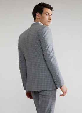 Szara marynarka garniturowa P22SF-3G-008-S-S