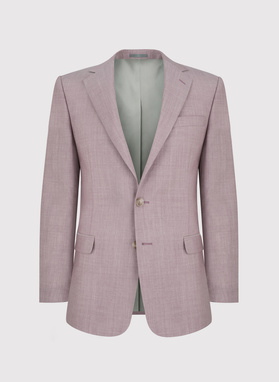 Gładka różowa marynarka garniturowa męska