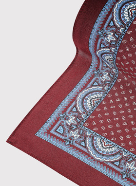 Bordowa poszetka w paisley