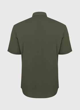 Zielona koszula z krótkim rękawem 