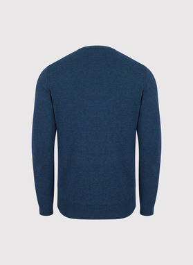 Ciemnoniebieski sweter męski