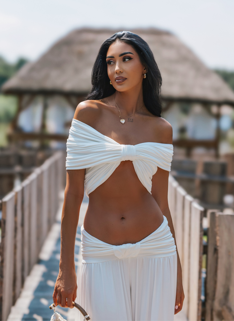 Komplet top i spodnie RIVIERA MUSE SET ecru