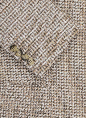 Brązowa marynarka w pepitkę