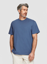 Niebieski t-shirt oversize