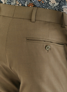 Zielone spodnie garniturowe z wełną