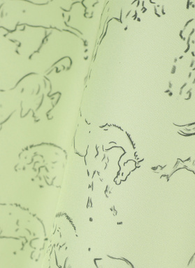 Zielona poszetka męska zwierzęta