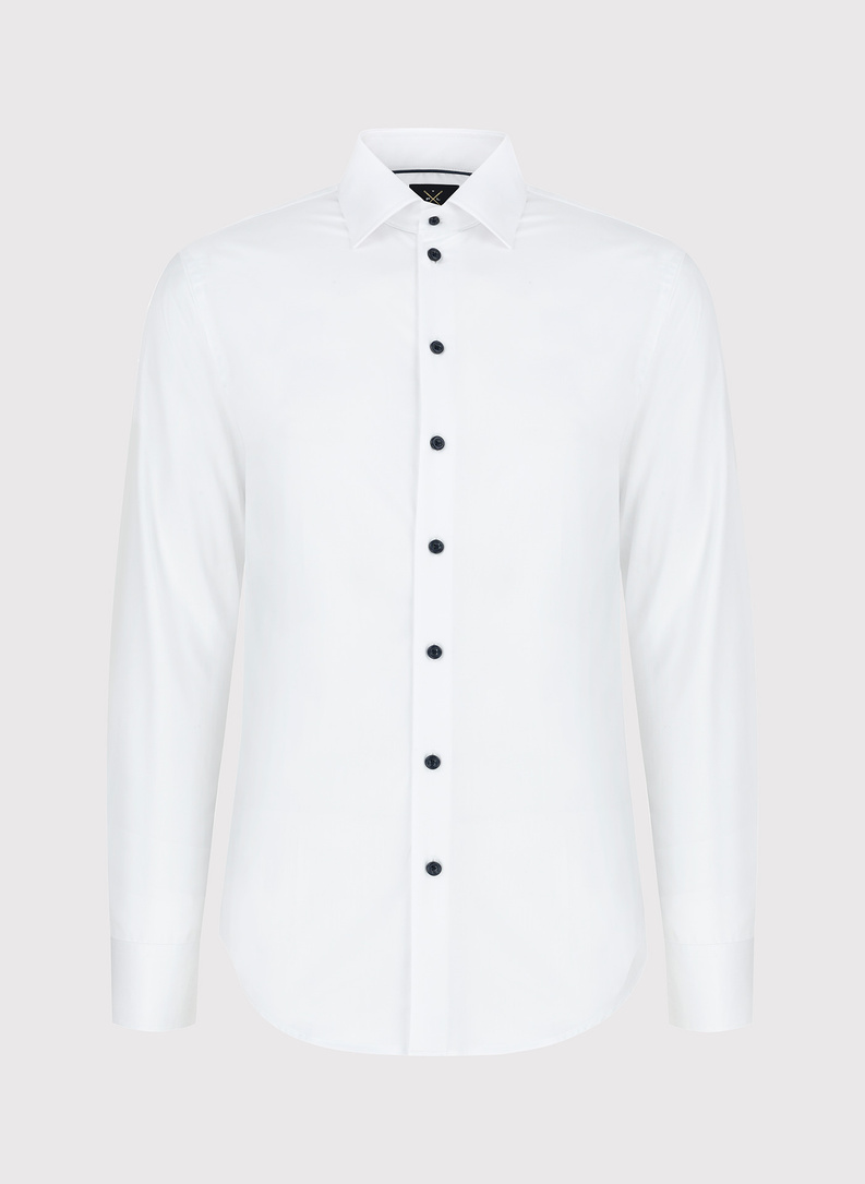 Biała koszula męska z bawełny