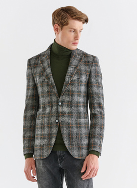 Marynarka casualowa w kratę