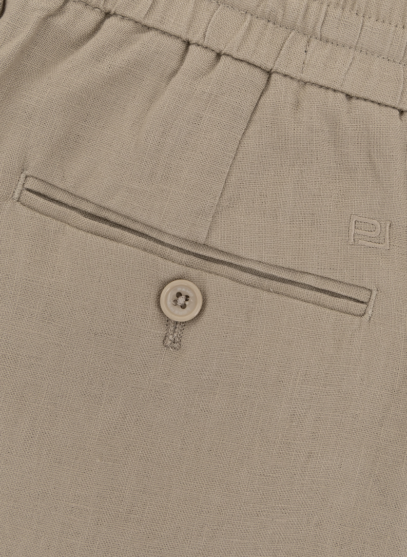 Lniane beżowe szorty męskie