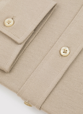 Beżowa bawełniana koszula męska