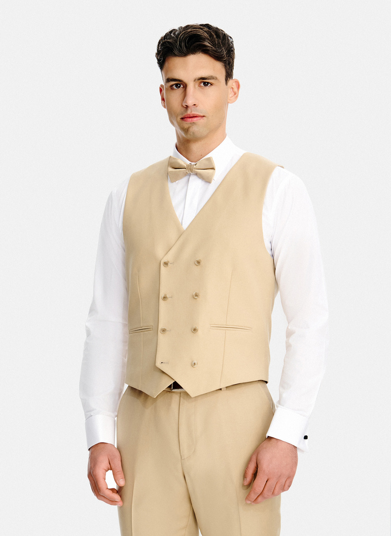 Ślubny wełniany garnitur męski