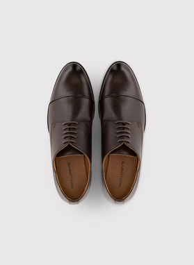 Ciemnobrązowe eleganckie buty męskie