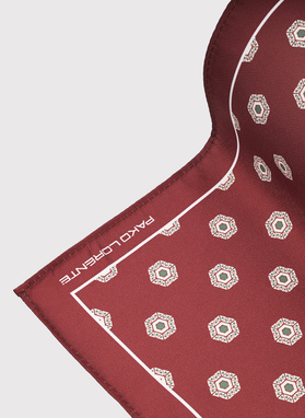 Bordowa poszetka męska sześciokąty