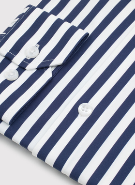 Koszula męska w granatowy prążek