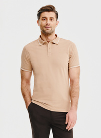 T-shirt polo w kolorze brązowym