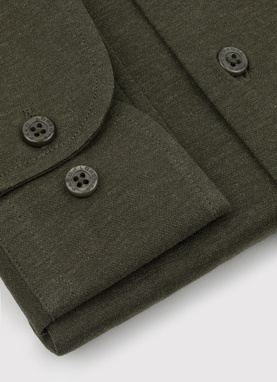 Ciemna zielona bawełniana koszula męska