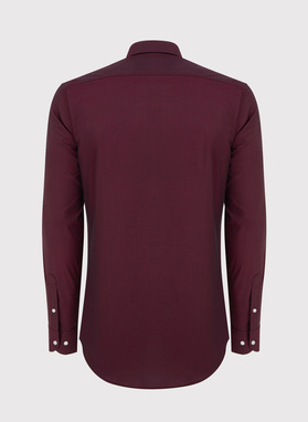 Bawełniana koszula męska w kolorze bordowym
