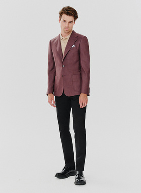 Casualowa gładka marynarka męska