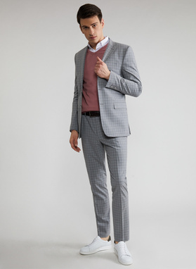 Szara marynarka garniturowa P22SF-3G-008-S-S