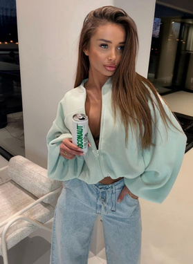 Bluza BOHO z polaru pistacja