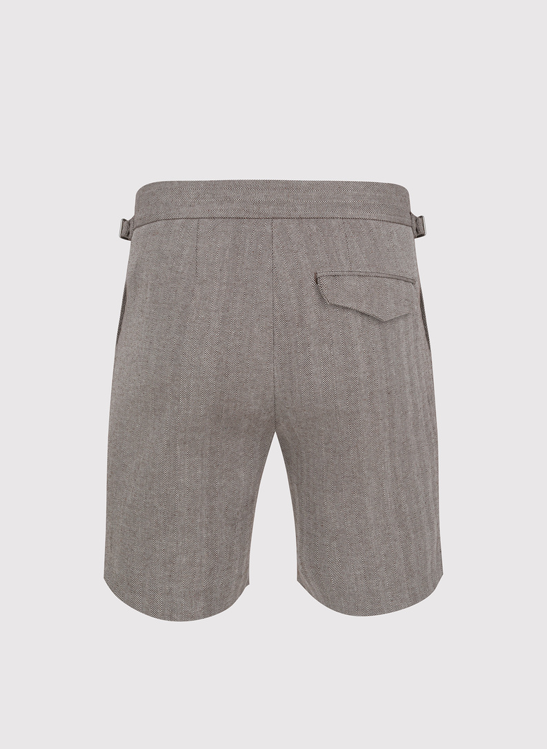 Melanżowe szorty męskie w kolorze brązowym