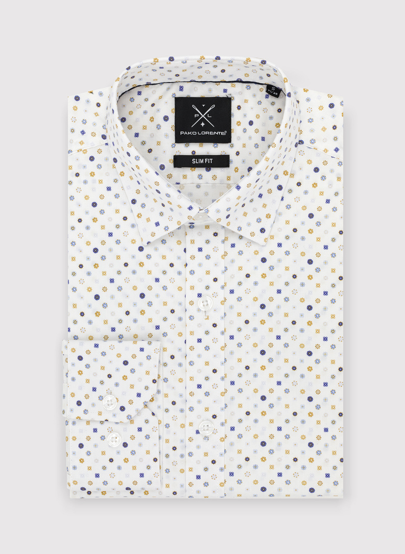 Męska koszula w mikrowzór 