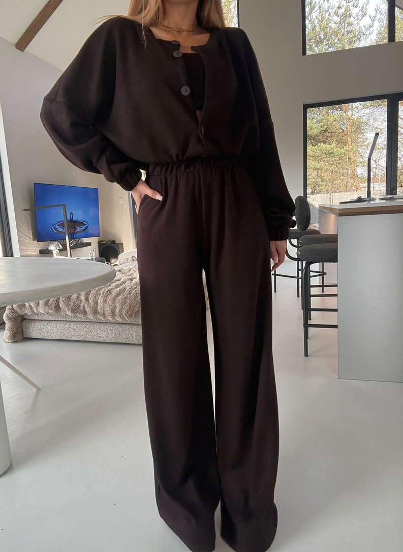 Komplet 3-częściowy AURA czekoladowy