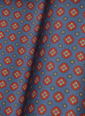 Granatowa poszetka męska we wzorki