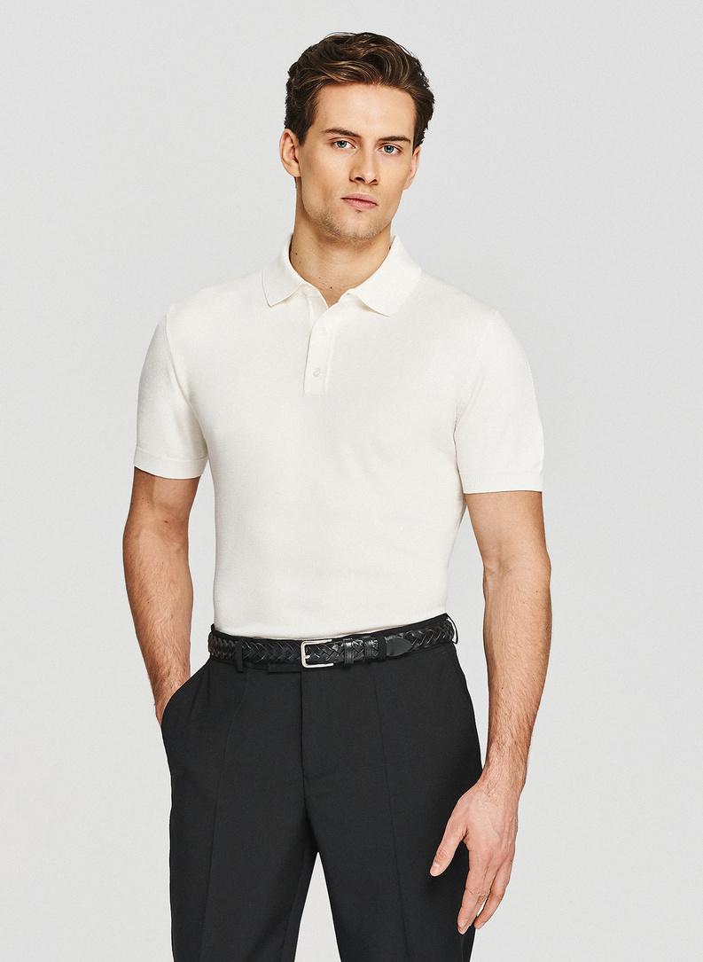 Ecru polo męskie