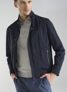 Granatowa krótka kurtka męska