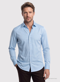 Niebieska koszula z dzianiny