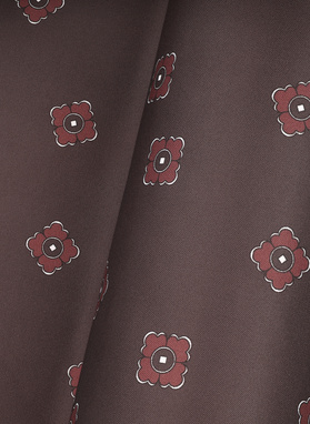 Wzorzysta czekoladowa poszetka męska