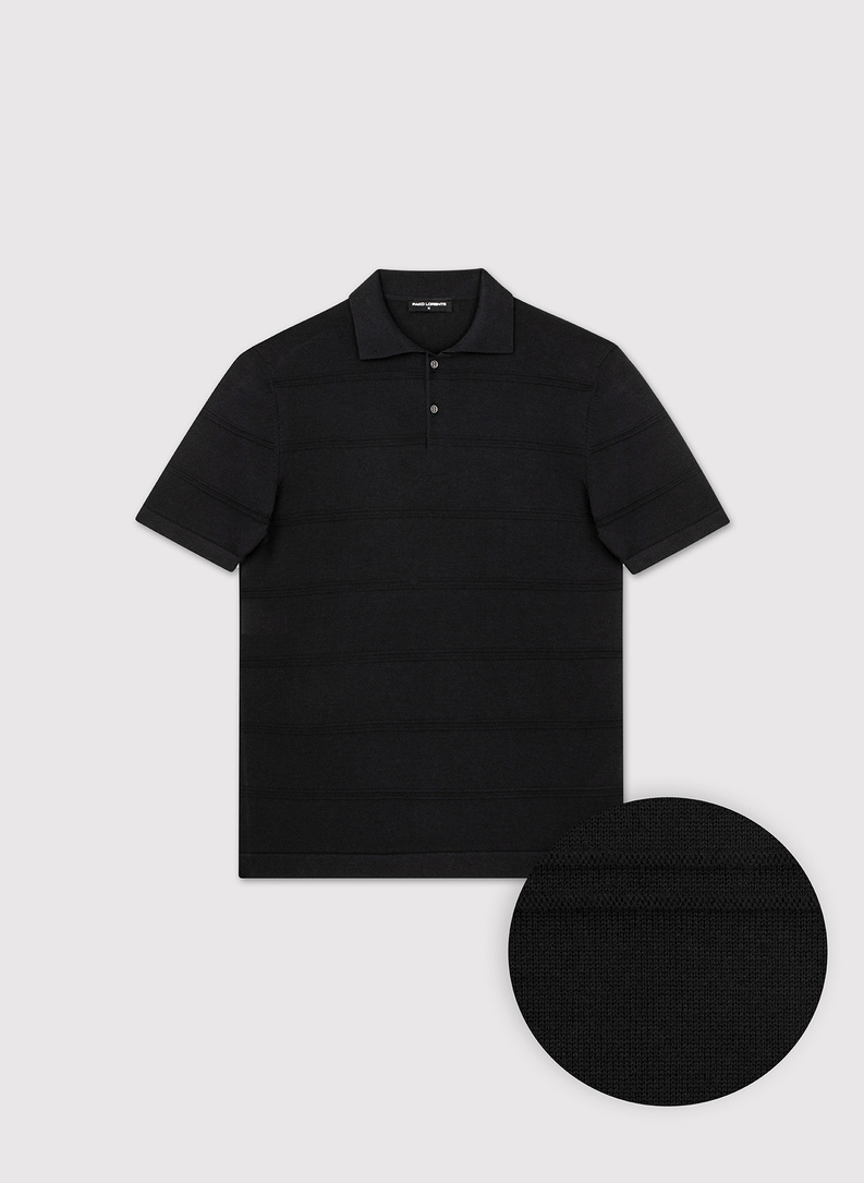 Czarne polo swetrowe