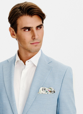 Niebieski garnitur męski