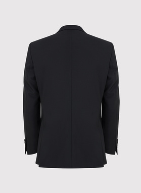 Wełniany czarny garnitur męski